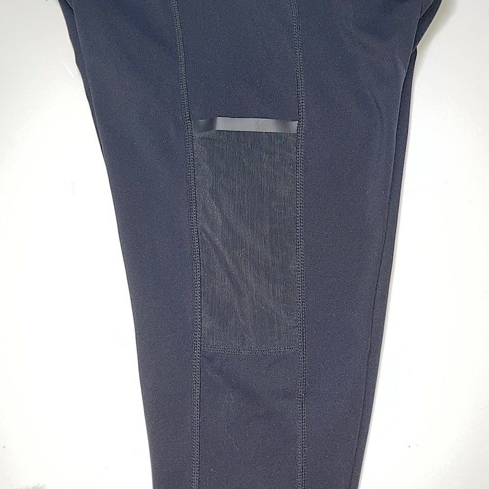 Fabletics Motion 365 Thick Black & Citron Athletic Yoga Pants Workout Leggings S - Picture 8 of 10